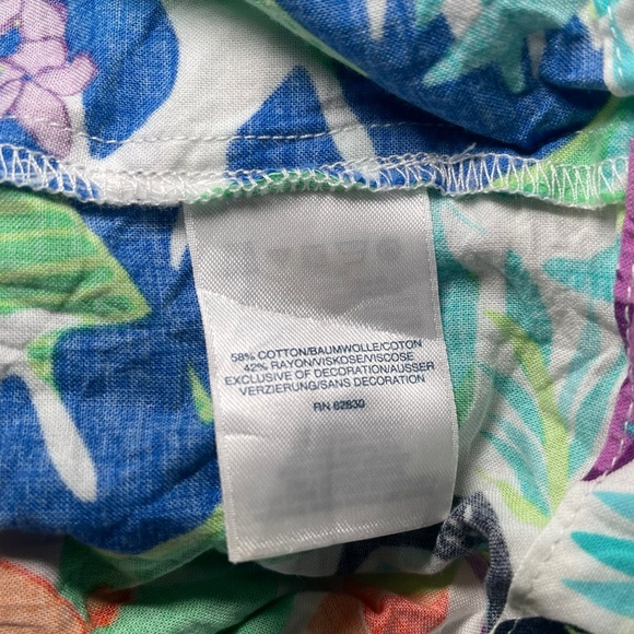 Land’s End Tropical Printed Colorful Toucan Halter Neck short Romper Size XL 16 - Picture 12 of 13